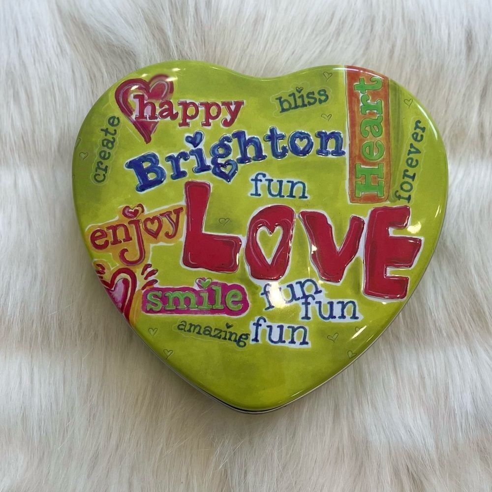 Brighton Heart Shaped Tin Box